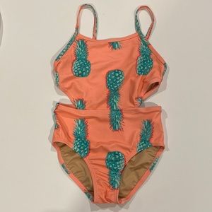 OLD NAVY pineapple bathing suit size 6-7